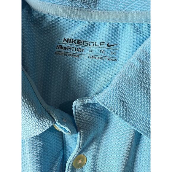 Nike Golf Polo Men's Large Navy Blue Short Sleeve Three‎ Button NWT - Picture 2 of 5